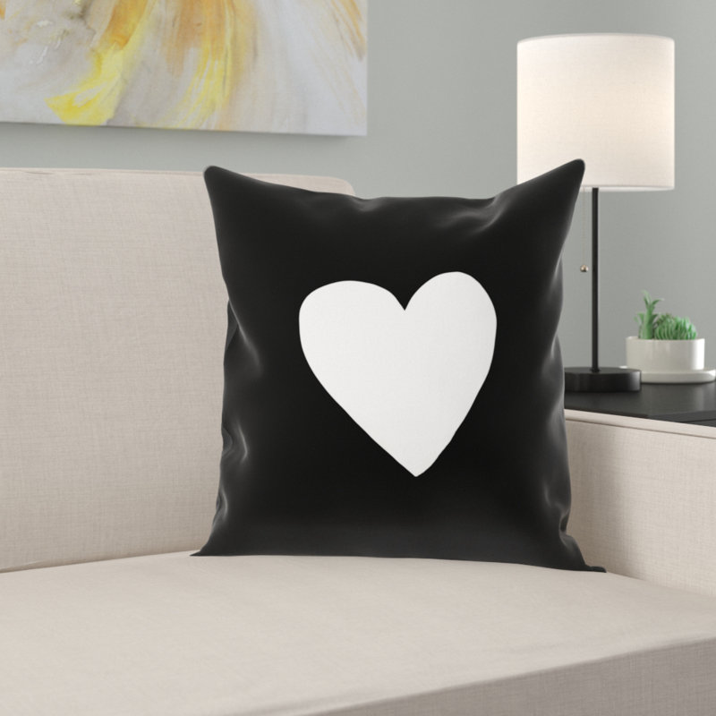 East Urban Home Big Heart Throw Pillow Wayfair
